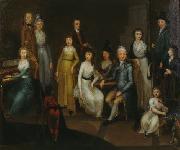 Eine dreizehnkopfige unbekannte Familie in klassizistischem Innenraum, wohl aus der Ostschweiz unknow artist